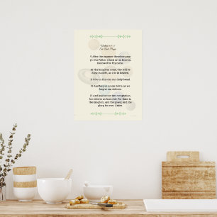Scripture Template, The Lord's Prayer, solar Poster
