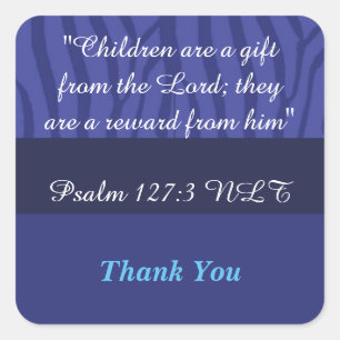 Scripture Verse about Children Square Sticker