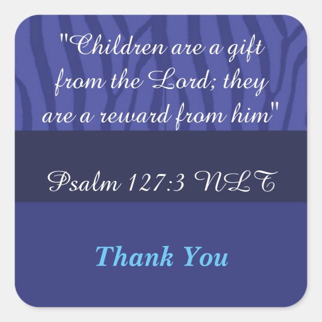 Scripture Verse about Children Square Sticker (Front)