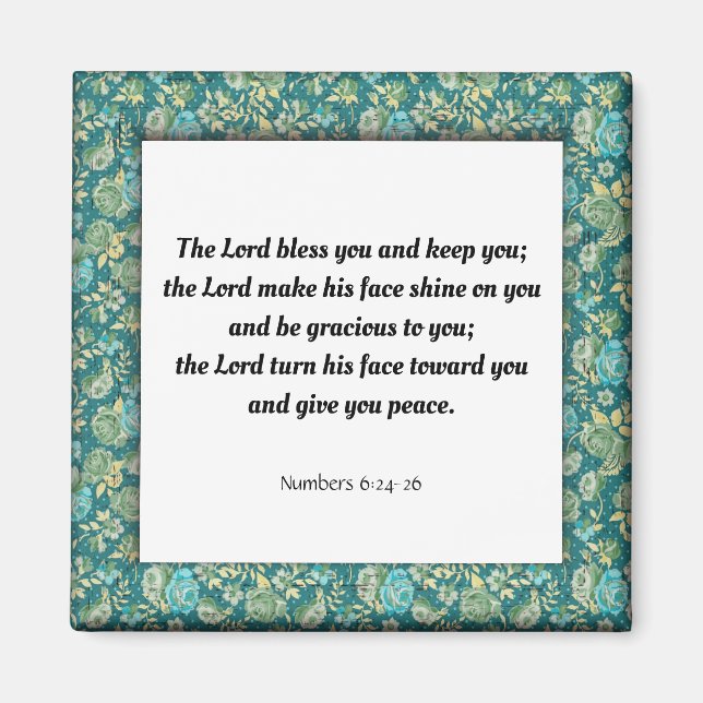 Scripture verse Numbers 6:24-26 Magnet (Front)