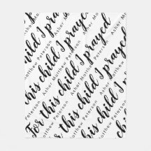 Scripture Verse Personalised Baby Fleece Blanket