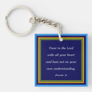 Scripture verse, Proverbs 3:5 Key Ring