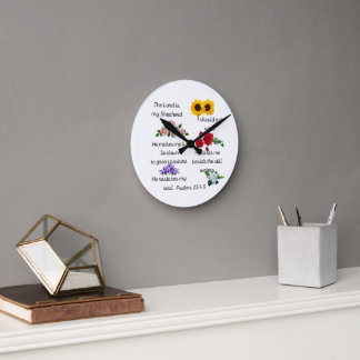 Scripture Verse Round Acrylic Wall Clock