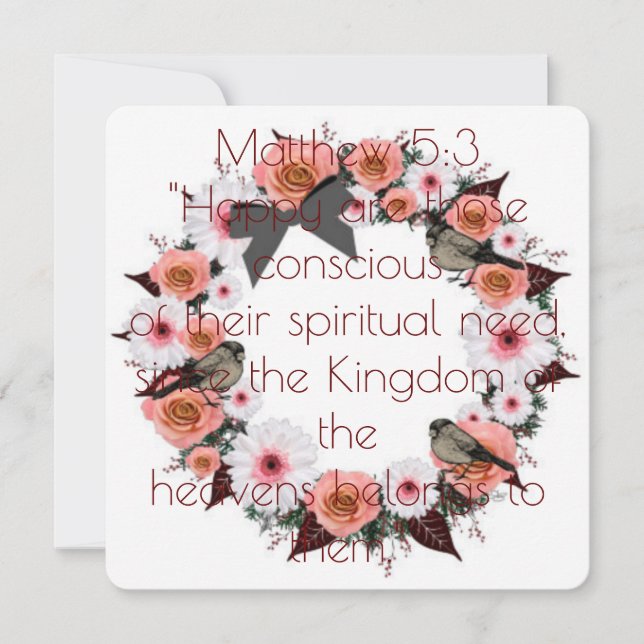 Scripture Verse Spiritual Matthew Kingdom (Front)