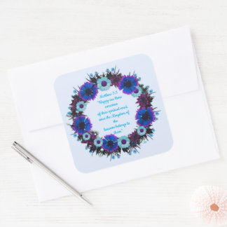 Scripture Verse Spiritual Message Kingdom Square Sticker