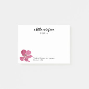 Scripture Watercolor Dog Rose Post-it Notes