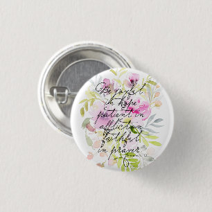 Scripture Watercolor   Romans 12 3 Cm Round Badge