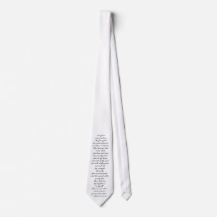 Scripture Wear tie, white - Mark 12:29-31 Tie