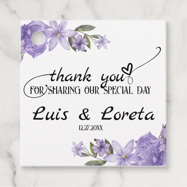 Scripture Wedding Favour Tag (Front)