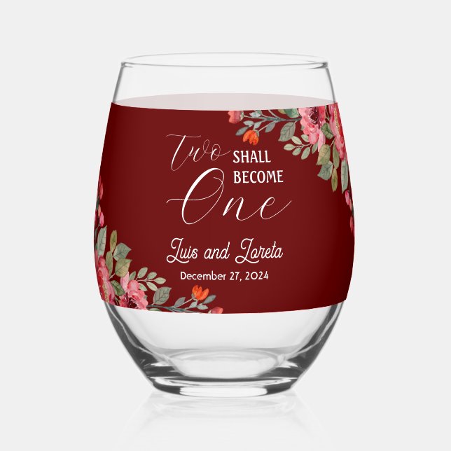 Scripture Wedding Glasses (Front)