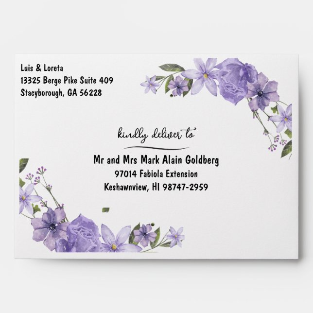 Scripture Wedding Invitation Envelope (Front)