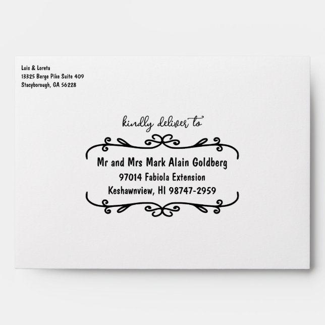 Scripture Wedding Invitation Envelope (Front)