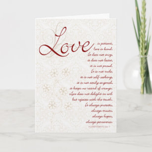 Scripture Wedding Love Is Congratulations Card