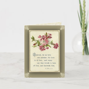 Scripture Wedding Marriage Floral Card