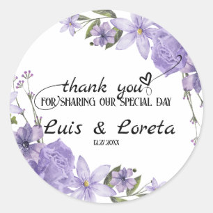 Scripture Wedding Thank You Sticker