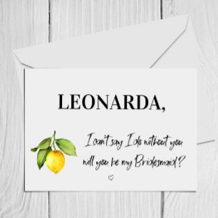 Scripture Will you be my Bridesmaid card