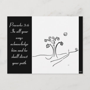 Scripture with original design picture postcard