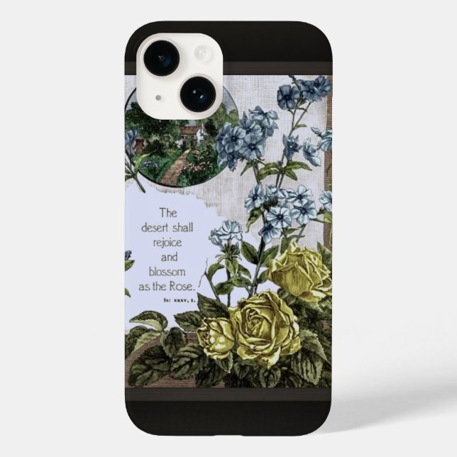 Scripture With Roses Case-Mate iPhone Case (Back)