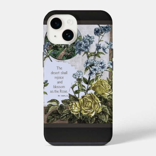 Scripture With Roses iPhone Case (Back)