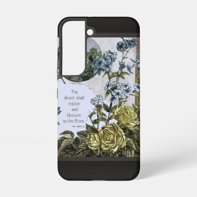  Scripture With Roses Samsung Galaxy S22 Case (Back)
