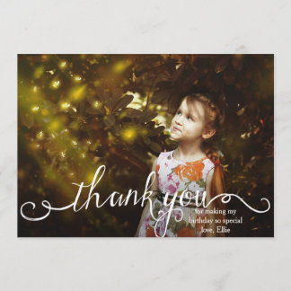 Scripty Thank You photo card