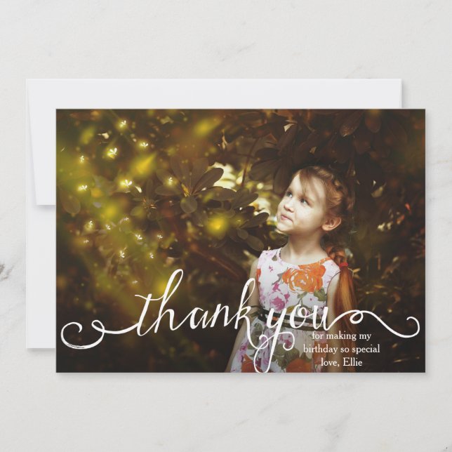 Scripty Thank You photo card (Front)