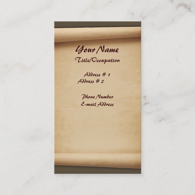 Scroll business cards (Front)