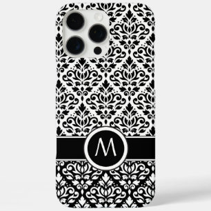 Scroll Damask 2Part Ptn BW Band (Custom) iPhone 16 Pro Max Case