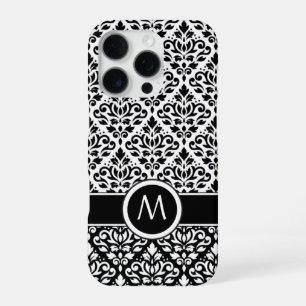 Scroll Damask 2Part Ptn BW Band (Custom) iPhone 16 Pro Case