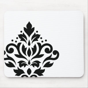 Scroll Damask Off-set I BW Mouse Mat