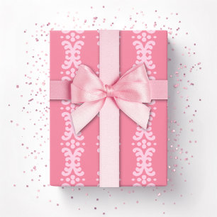 Scroll Dot in Pink Wrapping Paper