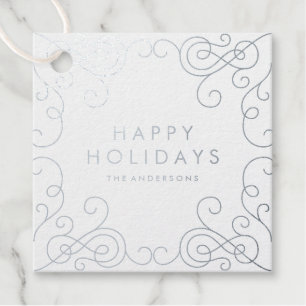 Scroll Holiday Foil Favour Tag