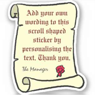 Scroll Parchment with Old Style Text.