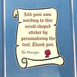 Scroll Parchment with Old Style Text. Large