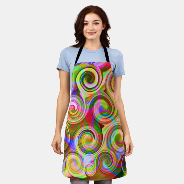 Scroll Pastel geometrical abstract  Apron (Worn)
