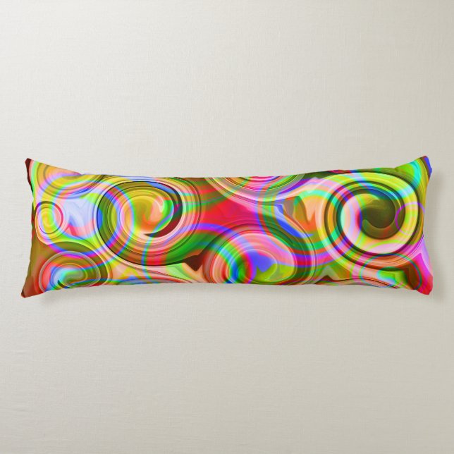 Scroll Pastel geometrical abstract  Body Cushion (Front)