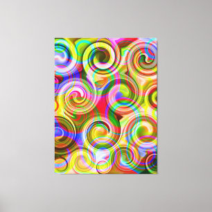 Scroll Pastel geometrical abstract   Canvas Print
