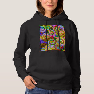 Scroll Pastel geometrical abstract   Hoodie
