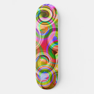 Scroll Pastel geometrical abstract Skateboard