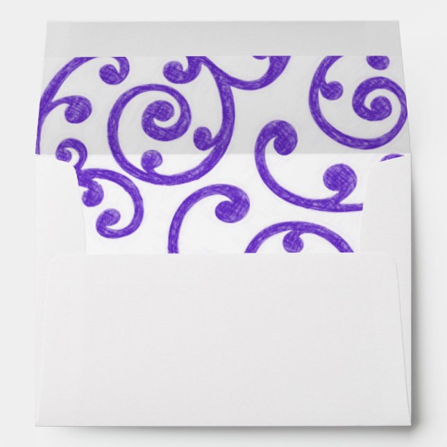 Scroll Pattern Purple Envelope (Back (Bottom))