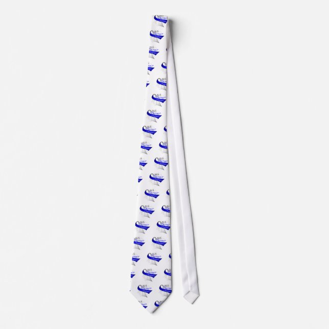 Scroll Ribbon - ALS Disease Awareness Tie (Front)