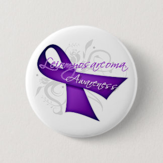 Scroll Ribbon Leiomyosarcoma Awareness 6 Cm Round Badge