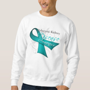 Scroll Ribbon Polycystic Kidney Disease Awareness Sweatshirt
