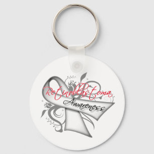 Scroll Ribbon Retinoblastoma Awareness Key Ring