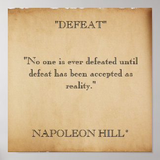 scroll-stock2, "DEFEAT""No one is ever defeated... Poster