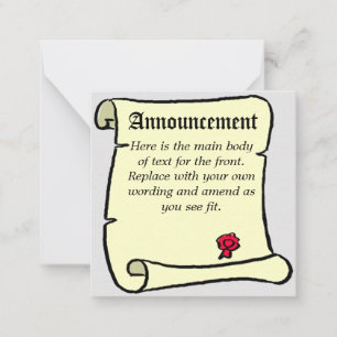 Scroll Style Announcement