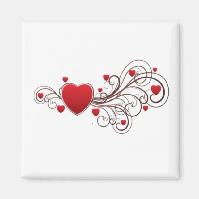Scrolled Heart Magnet (Front)