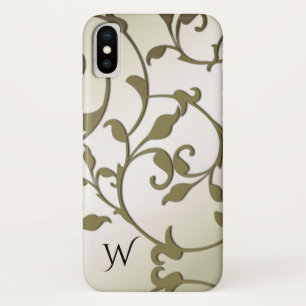 Scrolling Olive Leaves Personal iPhone X Case