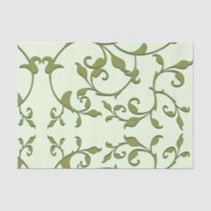 Scrolling Olive Leaves Tissue Paper