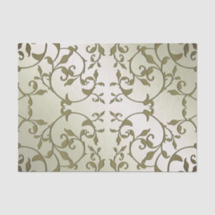 Scrolling Olive Leaves Tissue Paper